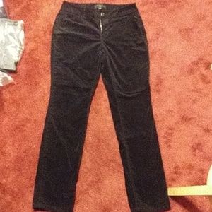 Talbots Black velour pants like new!